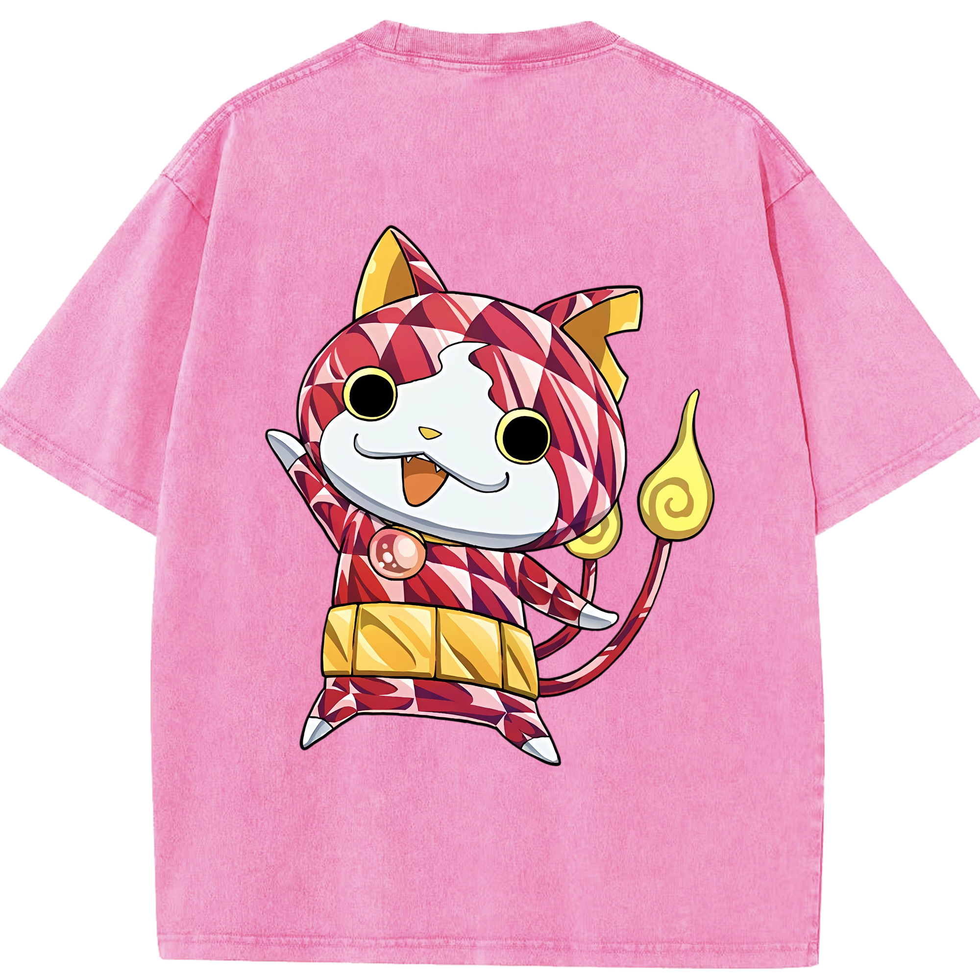 （画像用） 妖怪ウォッチ Yo-kai Watch 綿100% ヴィンテージ風 半袖Tシャツ（背面プリント）